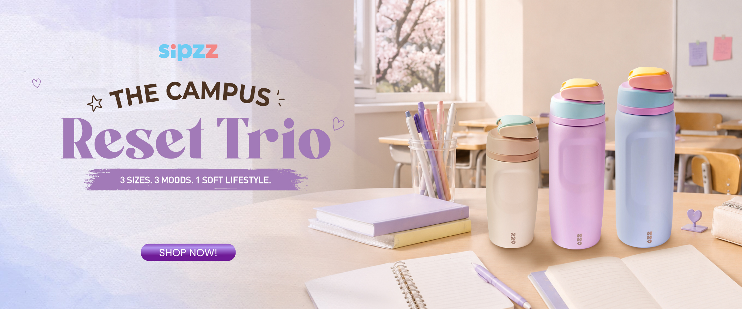 Sipzz The Campus Reset Trio - SmoothSip Collection